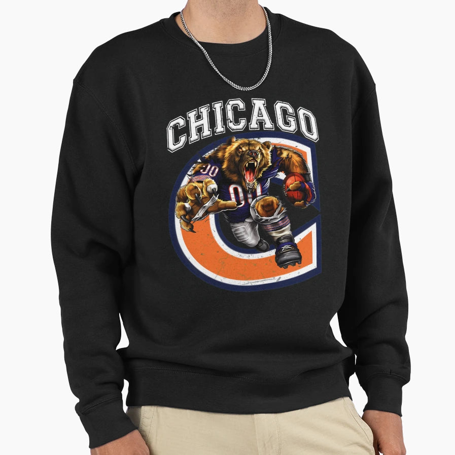 Chicago Football Sweatshirt - Minimalist Print Men Women - T-Shirt, Sweatshirt, Hoodie