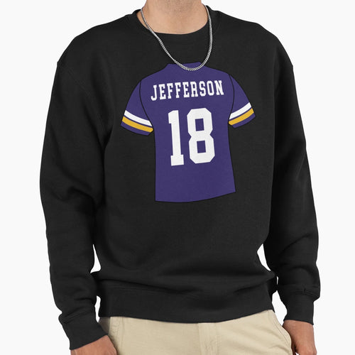 Jersey Sticke Sweatshirt - Casual Everyday Wear Men Women - T-Shirt, Sweatshirt, Hoodie