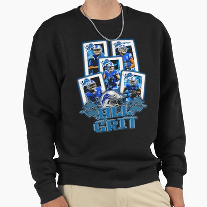 Detroit Team All Grit Sweatshirt - Custom Art Print Unisex - T-Shirt, Sweatshirt, Hoodie