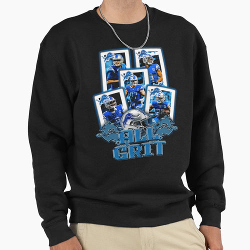 Detroit Team All Grit Sweatshirt - Custom Art Print Unisex - T-Shirt, Sweatshirt, Hoodie
