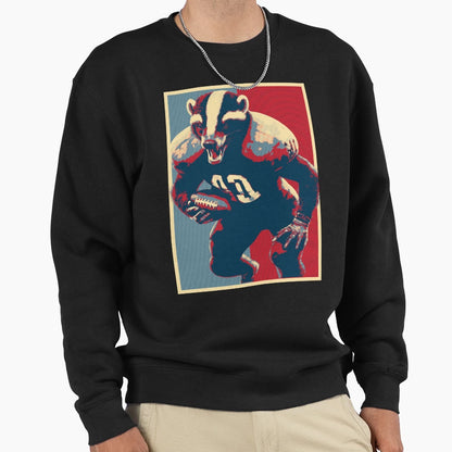 Honey Badger American Football Sweatshirt - Custom Art Print Men Women - T-Shirt, Sweatshirt, Hoodie