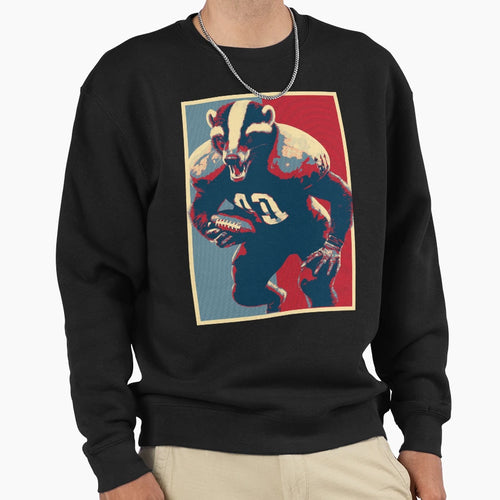 Honey Badger American Football Sweatshirt - Custom Art Print Men Women - T-Shirt, Sweatshirt, Hoodie