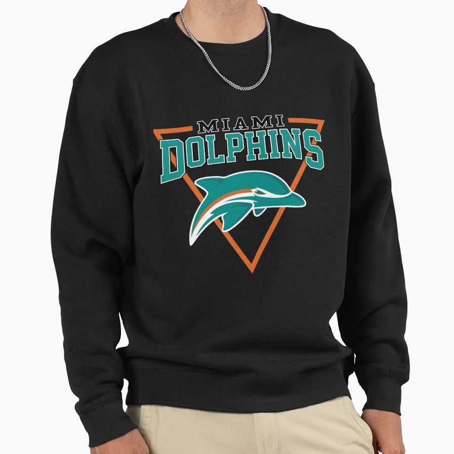 Art Miami Dolphins Sweatshirt - Minimalist Print Unisex - T-Shirt, Sweatshirt, Hoodie