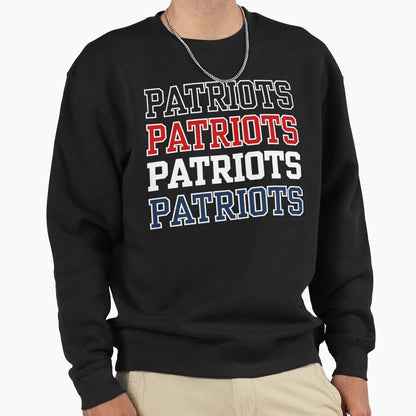 Bold Block Letter Patriots Sweatshirt - Novelty Apparel Men Women - T-Shirt, Sweatshirt, Hoodie