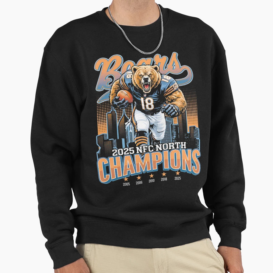 Chicago Bears Nfc North Champions Sweatshirt - Aesthetic Graphic Men Women - T-Shirt, Sweatshirt, Hoodie