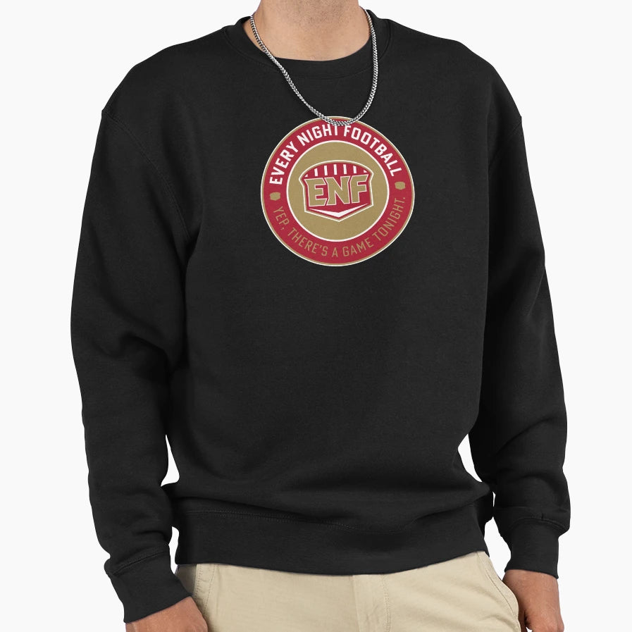 Every Night Football Circular Slogan Sweatshirt - Unique Graphic Unisex - T-Shirt, Sweatshirt, Hoodie
