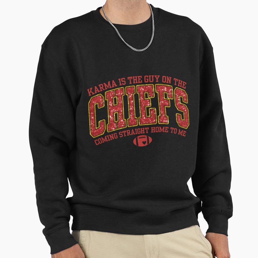 Karma Is Guy Chiefs TK Taylor Sweatshirt - Minimalist Print Men Women - T-Shirt, Sweatshirt, Hoodie