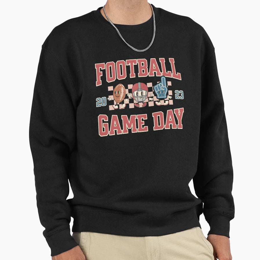 Football Game Day Season Sweatshirt - Aesthetic Graphic for Adults - T-Shirt, Sweatshirt, Hoodie