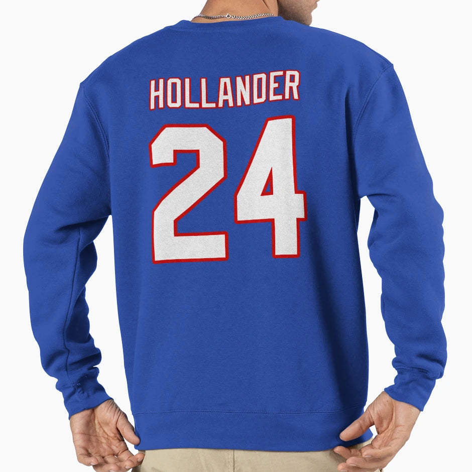 Hollander 24 Jersey Heated Sweatshirt - Minimalist Print for Adults - T-Shirt, Sweatshirt, Hoodie
