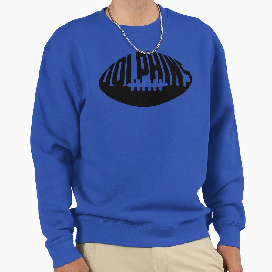 Dolphin Football Mascot Ball Sweatshirt - Fun Novelty Design Unisex - T-Shirt, Sweatshirt, Hoodie