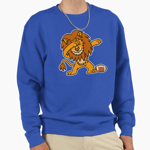 Dab Dabbing Lion Rugby American Sweatshirt - Minimalist Print Unisex - T-Shirt, Sweatshirt, Hoodie