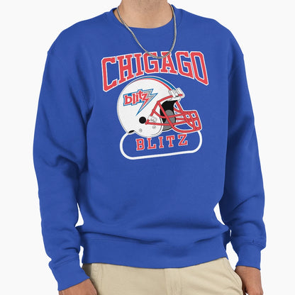 Chicago Blitz Helmet Sweatshirt - Unique Graphic Unisex - T-Shirt, Sweatshirt, Hoodie