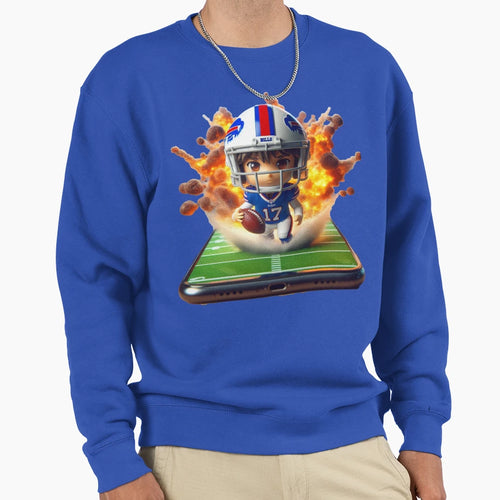 Digital Gridiron Explosive Football Sweatshirt - Novelty Apparel Unisex - T-Shirt, Sweatshirt, Hoodie