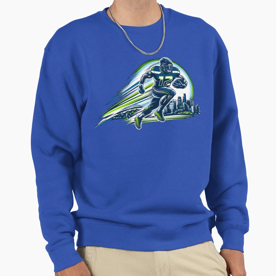 Seattle Football Sweatshirt - Graphic Print Men Women - T-Shirt, Sweatshirt, Hoodie