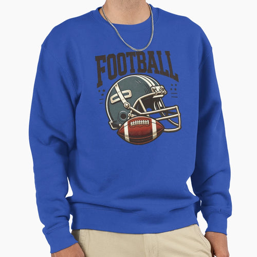 Football Helmet Ball American Sweatshirt - Minimalist Print for Adults - T-Shirt, Sweatshirt, Hoodie