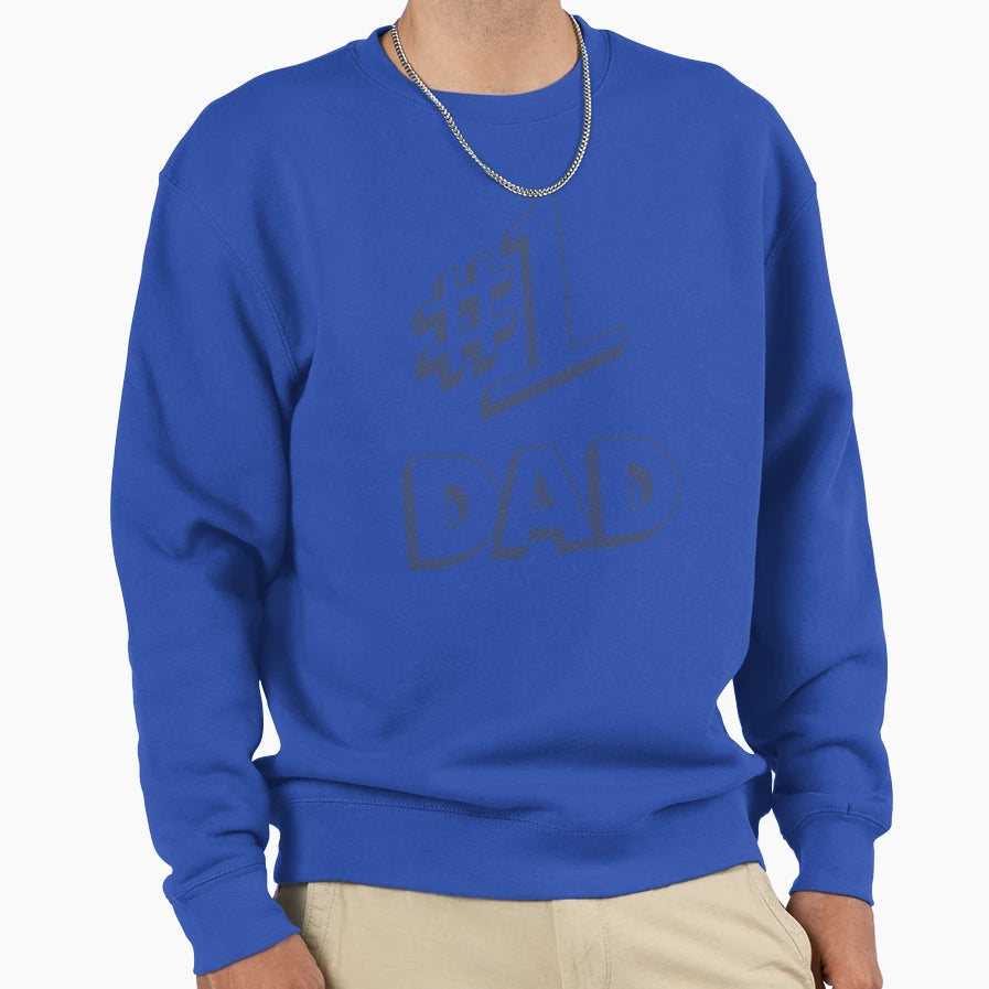 Number 1 Dad Sweatshirt - Trendy Graphic Unisex - T-Shirt, Sweatshirt, Hoodie