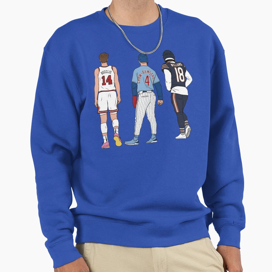 Chicago Big 3 Sweatshirt - Fun Novelty Design Unisex - T-Shirt, Sweatshirt, Hoodie