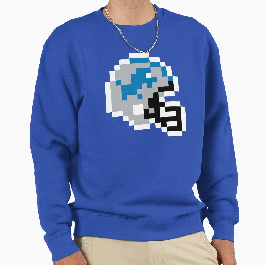 Detroit Lions 8 Bit Football Helmet Only Sweatshirt - Trendy Graphic Unisex - T-Shirt, Sweatshirt, Hoodie
