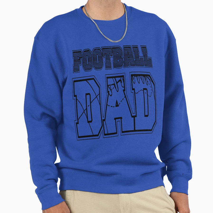 Football Dad Gift Sweatshirt - Unique Graphic for Adults - T-Shirt, Sweatshirt, Hoodie