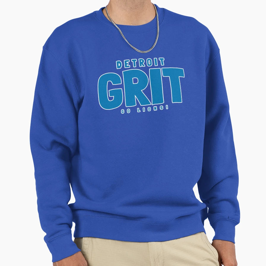 Detroit Lions Grit Sweatshirt - Casual Everyday Wear for Adults - T-Shirt, Sweatshirt, Hoodie