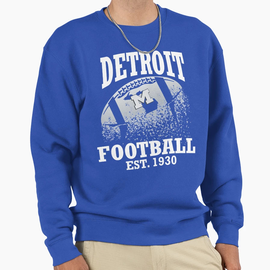 Detroit Football M Sweatshirt - Trendy Graphic Men Women - T-Shirt, Sweatshirt, Hoodie