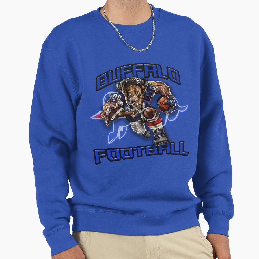Buffalo Football Sweatshirt - Custom Art Print for Adults - T-Shirt, Sweatshirt, Hoodie