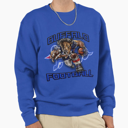 Buffalo Football Sweatshirt - Custom Art Print for Adults - T-Shirt, Sweatshirt, Hoodie