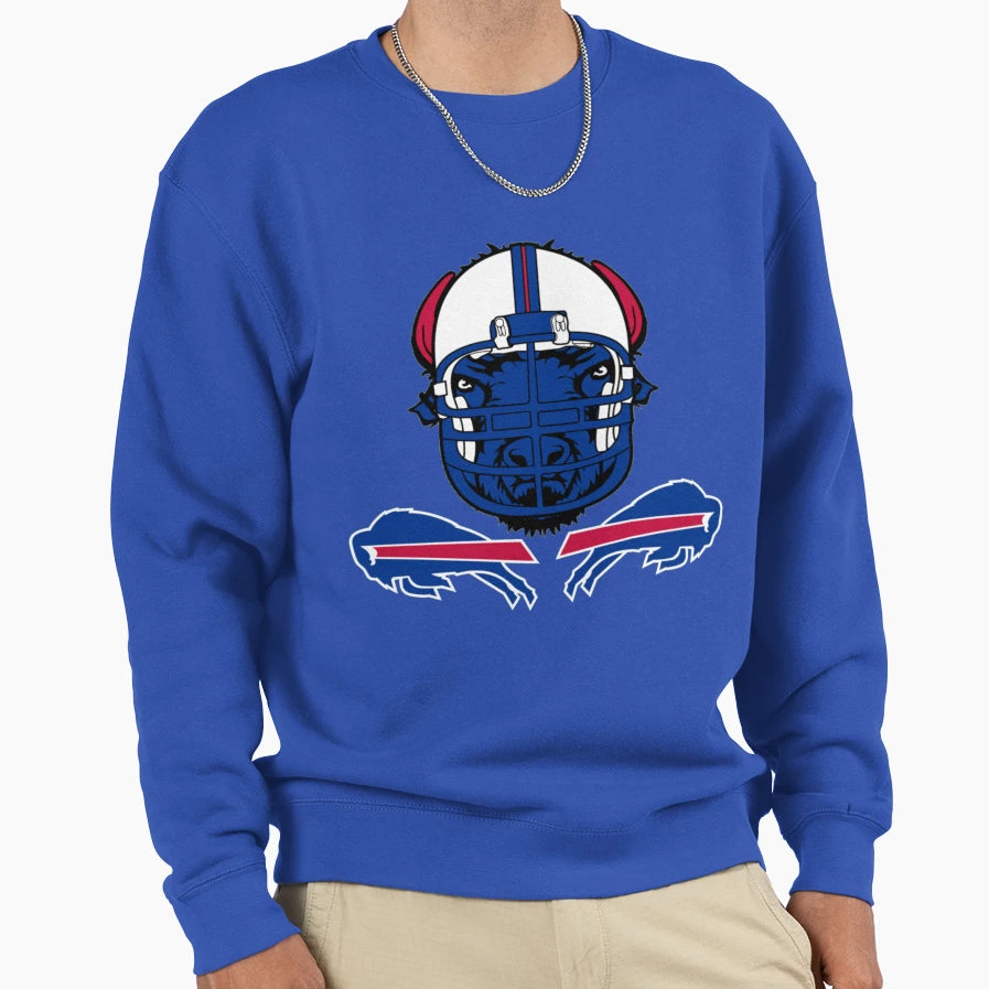 Bills Head Sweatshirt - Casual Everyday Wear for Adults - T-Shirt, Sweatshirt, Hoodie