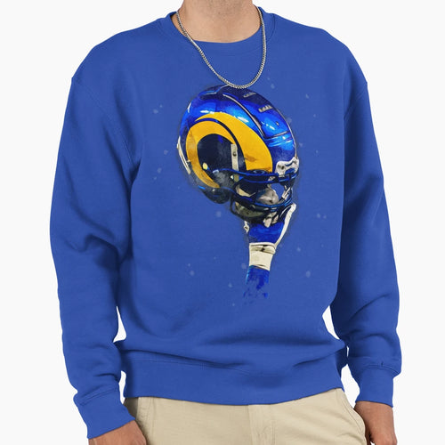 Rams Helmet High Sweatshirt - Aesthetic Graphic for Adults - T-Shirt, Sweatshirt, Hoodie