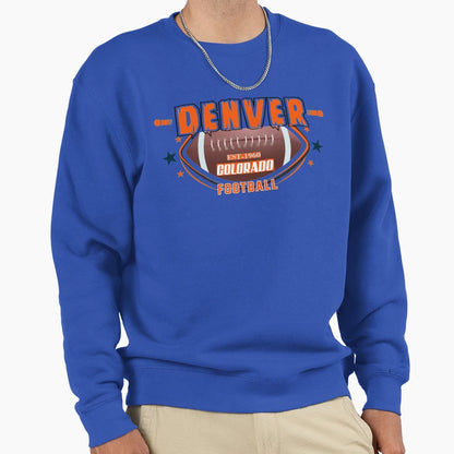 Denver Football Sweatshirt - Aesthetic Graphic Men Women - T-Shirt, Sweatshirt, Hoodie