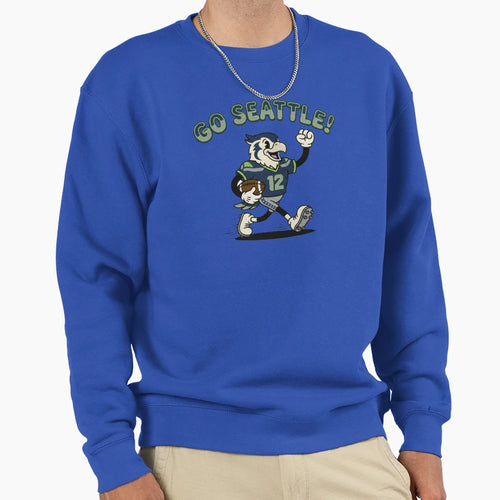 Go Seattle Football Team Sweatshirt - Minimalist Print Men Women - T-Shirt, Sweatshirt, Hoodie
