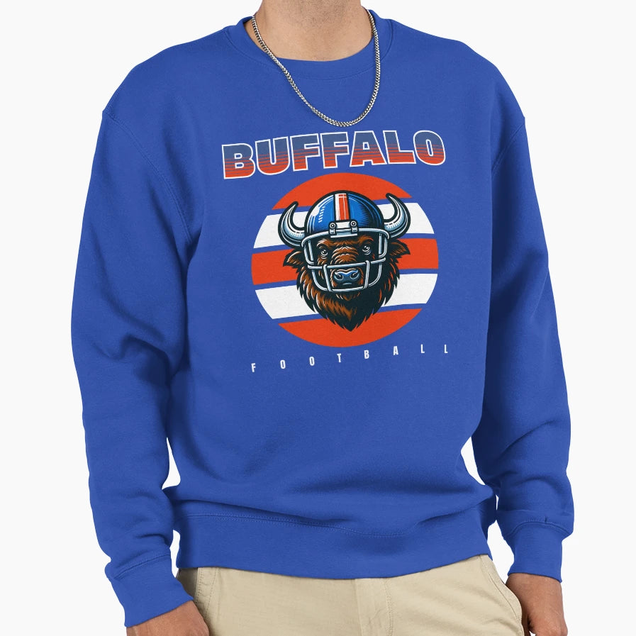 Buffalo Football Sweatshirt - Trendy Graphic for Adults - T-Shirt, Sweatshirt, Hoodie