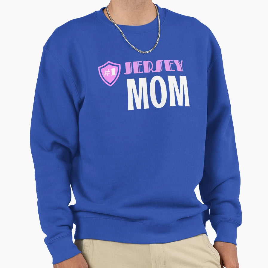 Number One Jersey Mom Sweatshirt - Casual Everyday Wear Men Women - T-Shirt, Sweatshirt, Hoodie