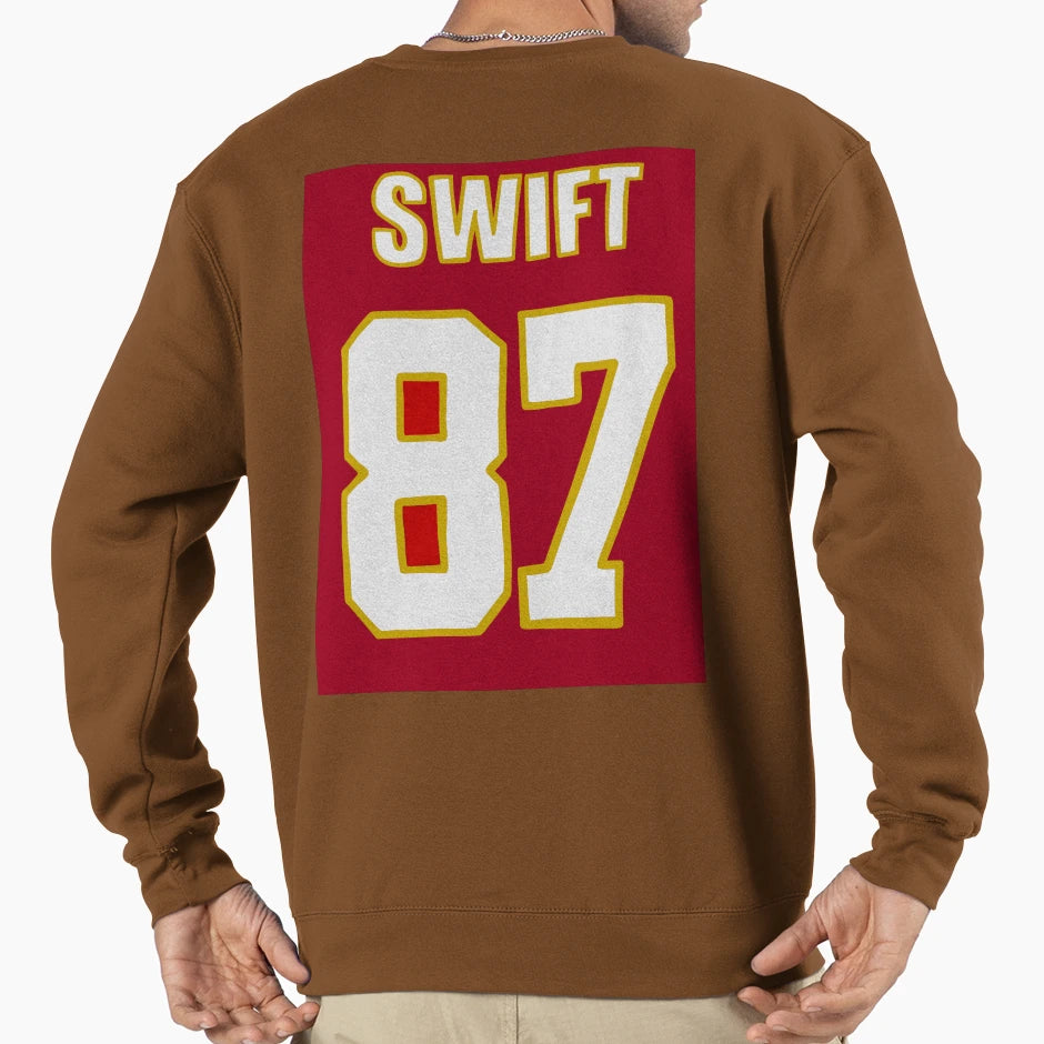 Swift Kelce Jersey Sweatshirt - Minimalist Print Unisex - T-Shirt, Sweatshirt, Hoodie