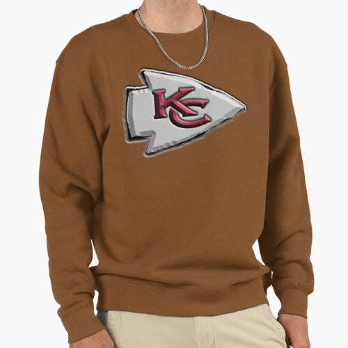 Basic Kansas City Chiefs Logo Sweatshirt - Minimalist Print for Adults - T-Shirt, Sweatshirt, Hoodie