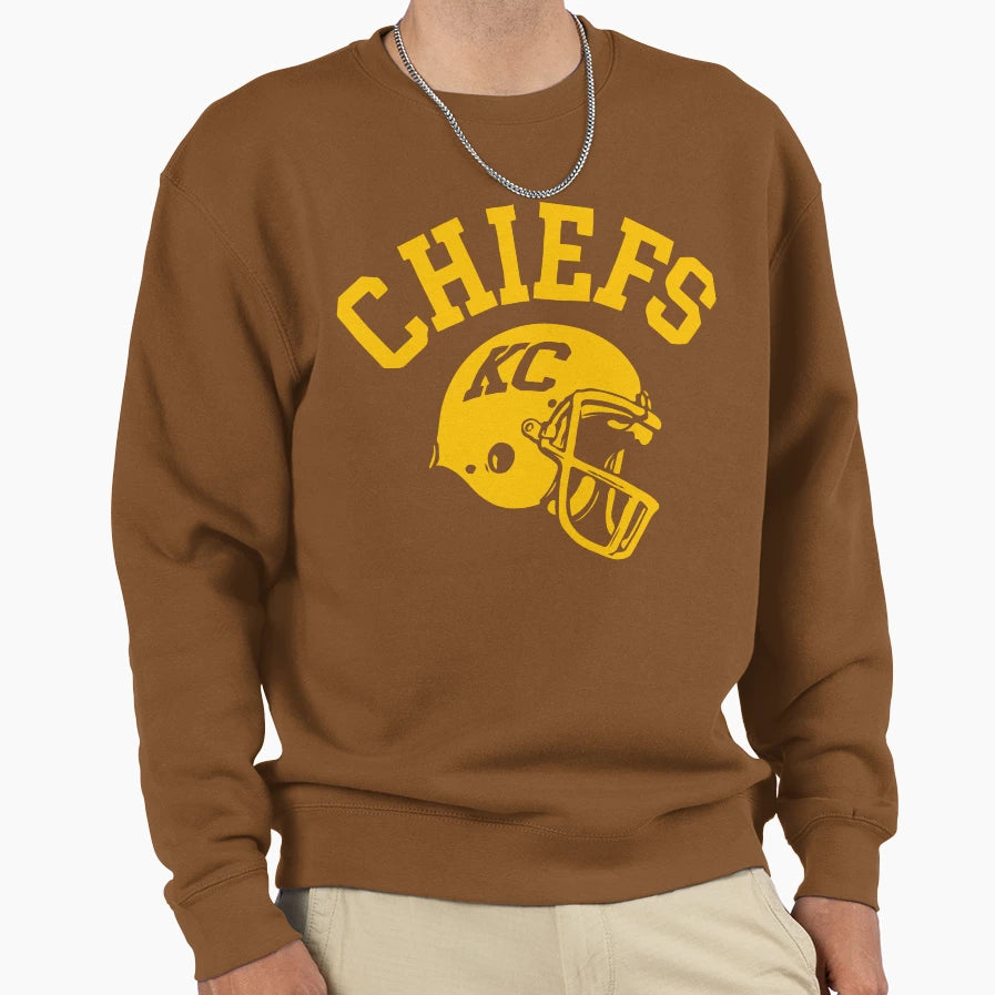 Chiefs Helmet Sweatshirt - Graphic Print Unisex - T-Shirt, Sweatshirt, Hoodie