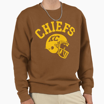 Chiefs Helmet Sweatshirt - Graphic Print Unisex - T-Shirt, Sweatshirt, Hoodie
