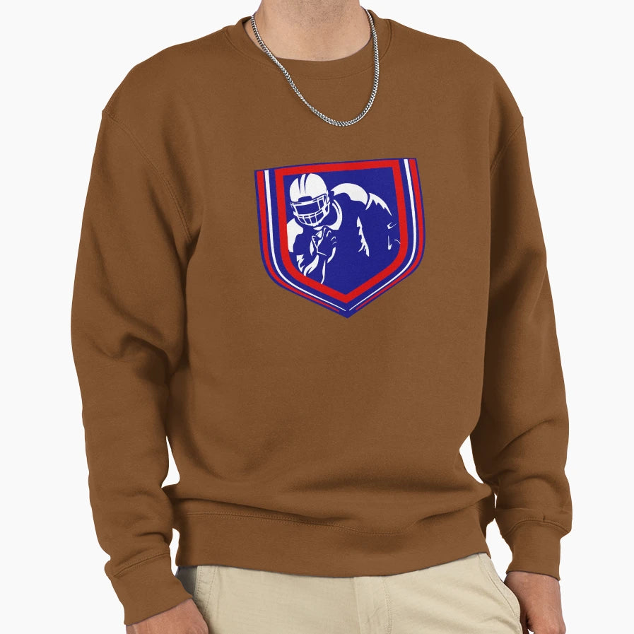 Football Fan Red White And Blue Sweatshirt - Minimalist Print Men Women - T-Shirt, Sweatshirt, Hoodie