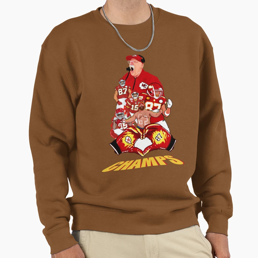 Kansas City Chiefs Sweatshirt - Custom Art Print Unisex - T-Shirt, Sweatshirt, Hoodie