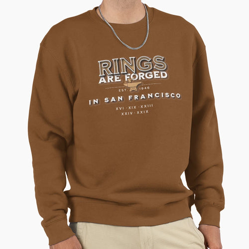 Rings Are Forged San Francisco Sweatshirt - Unique Graphic Unisex - T-Shirt, Sweatshirt, Hoodie