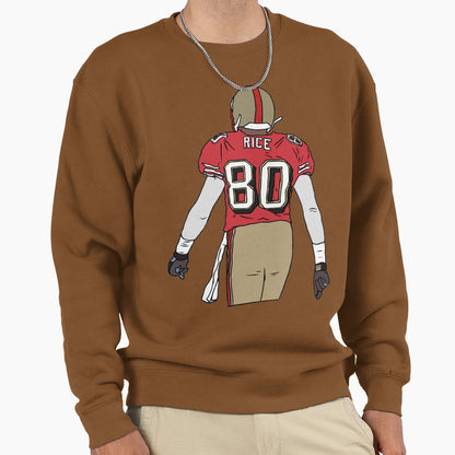 Jerry Rice Back To Sweatshirt - Minimalist Print for Adults - T-Shirt, Sweatshirt, Hoodie
