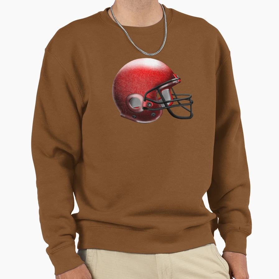 Football Helmet Sweatshirt - Aesthetic Graphic Men Women - T-Shirt, Sweatshirt, Hoodie