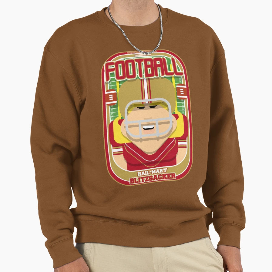 American Football Red And Gold Sweatshirt - Aesthetic Graphic Men Women - T-Shirt, Sweatshirt, Hoodie