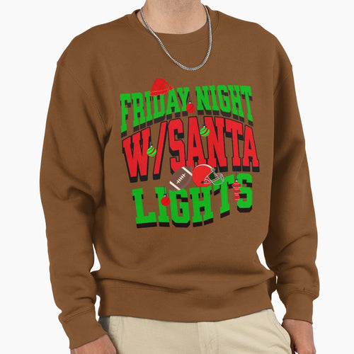 Friday Night Lights W Santa Sweatshirt - Unique Graphic Men Women - T-Shirt, Sweatshirt, Hoodie