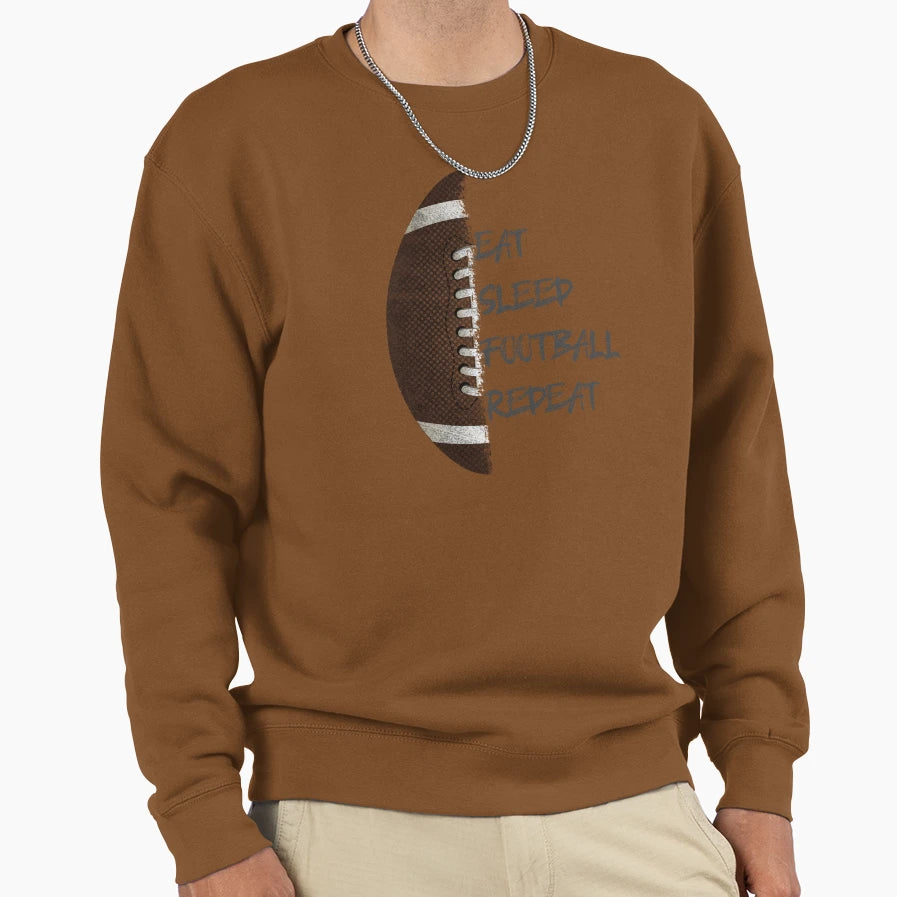 American Football Eat Sleep Football Sweatshirt - Novelty Apparel Unisex - T-Shirt, Sweatshirt, Hoodie