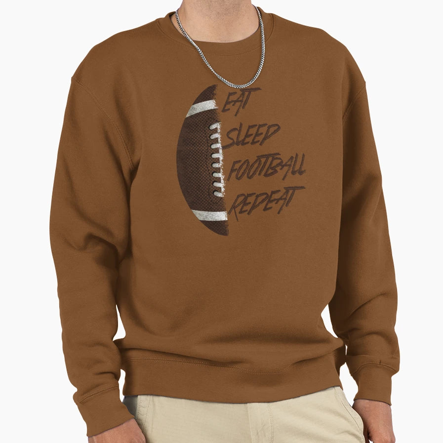 American Football Eat Sleep Sweatshirt - Novelty Apparel Men Women - T-Shirt, Sweatshirt, Hoodie