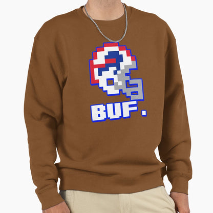 Buffalo Tecmo Bowl Helmet Circle T-Shirt - Custom Art Print for Adults - T-Shirt, Sweatshirt, Hoodie