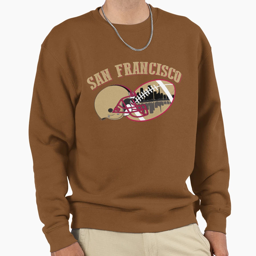 Sf San Francisco Football Sweatshirt - Aesthetic Graphic Unisex - T-Shirt, Sweatshirt, Hoodie