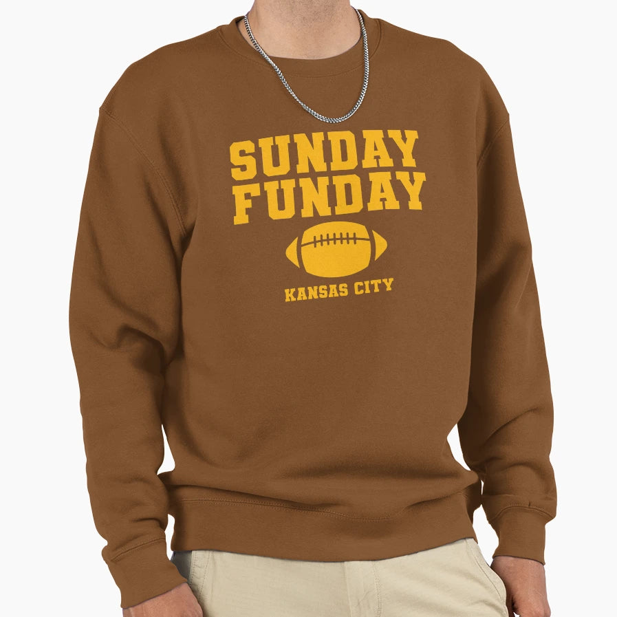 Sunday Funday Kansas City Sweatshirt - Aesthetic Graphic for Adults - T-Shirt, Sweatshirt, Hoodie