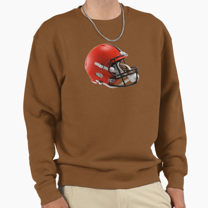 Helmet Browns Icon Sweatshirt - Novelty Apparel Unisex - T-Shirt, Sweatshirt, Hoodie